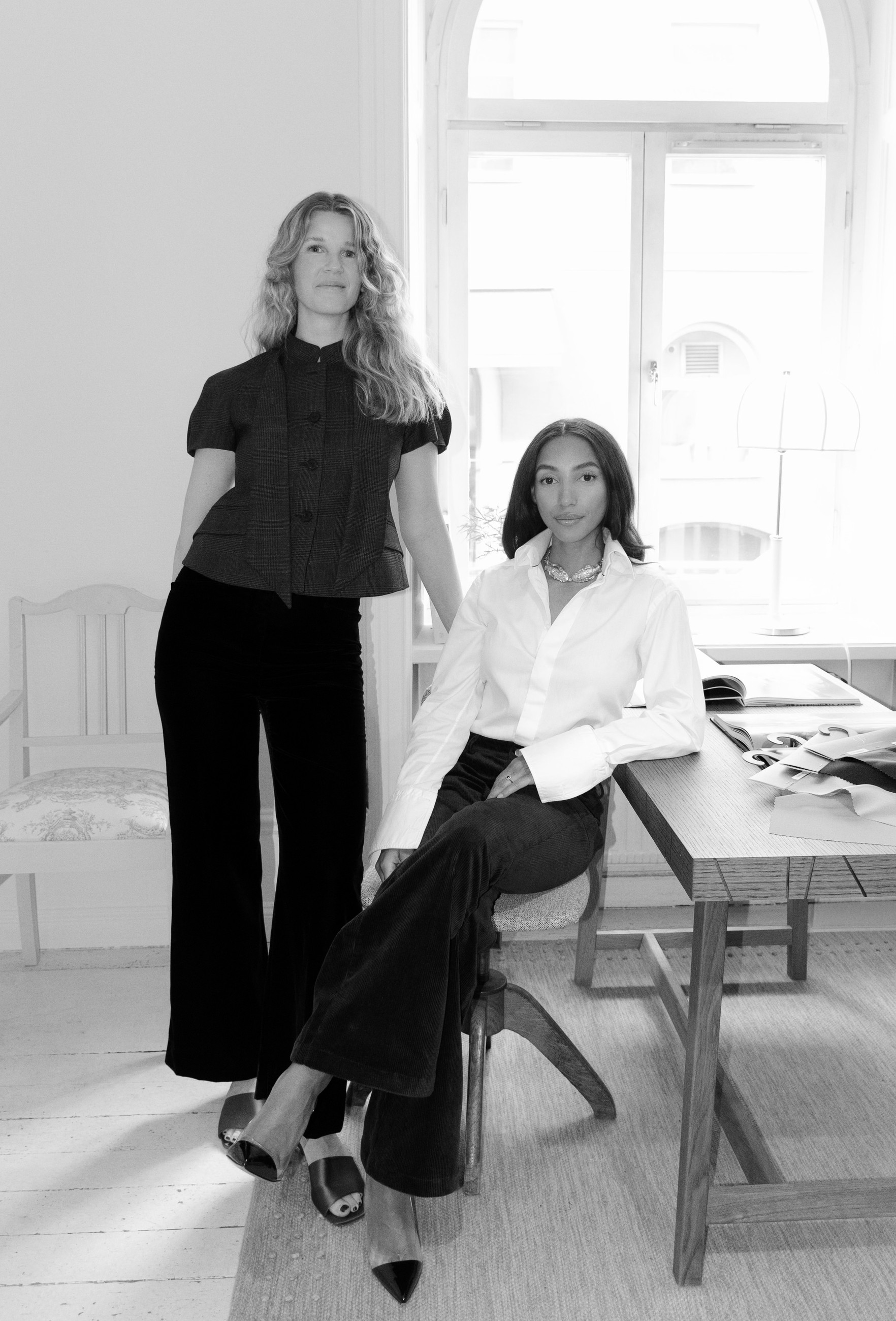Helene and Charlotte in the B. Corlès studio